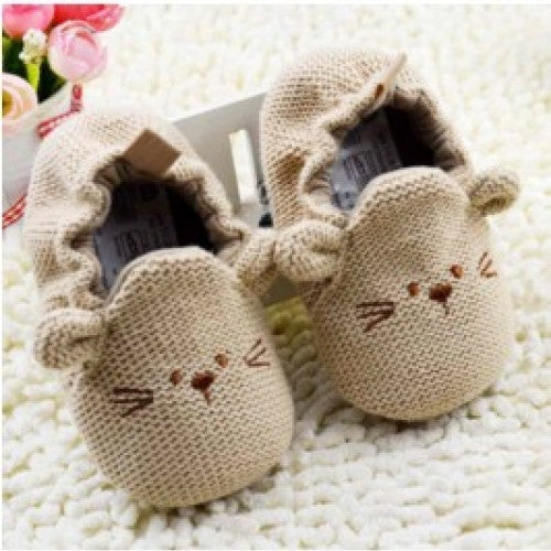 Elastic First Walkers Infant Toddler Baby Knitted Crib Shoes Cartoon